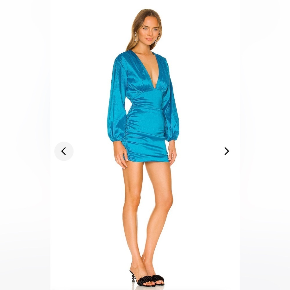 LOVERS & +‎ FRIENDS Lorenza Ruched Long Sleeve Mini Dress Size Small NWT